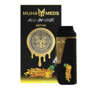 Pineapple Express All In One, Pineapple Express 2000MG, Pineapple Express Vape, Pineapple Express Disposable, Pineapple Express Cannabis, Muha Meds Pineapple Express, 2000MG Cannabis Vape, 2G Cannabis Vape, All In One Vape, Sativa Dominant Vape, Tropical Cannabis Vape, Pineapple Cannabis Vape, Citrus Cannabis Vape, Fruity Cannabis Vape, Sweet Cannabis Vape, Hybrid Cannabis Vape, THC Vape, Puff Cannabis Dispensary, Discreet Shipping