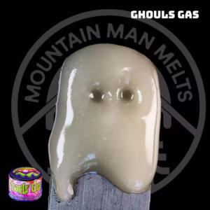 Mountain Man Ghouls Gas, Ghouls Gas Live Rosin, Mountain Man Melts, Living Soil Rosin, Premium Live Rosin, Solventless Rosin, Live Rosin 1G, Ghouls Gas Rosin, Ghouls Gas Cold Cure Badder, Kush Cake Live Rosin, Cannabis Concentrates