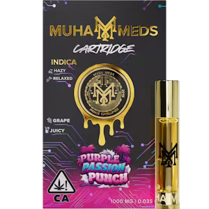 Purple Passion Punch Cartridge, Purple Passion Punch 1000MG, Purple Passion Punch Vape, Purple Passion Punch Cart, Muha Meds Purple Passion Punch, Muha Meds Cartridge, 1G Vape Cartridge, 1000MG THC Cartridge, Purple Passion Punch Indica, Indica Vape Cartridge, Cannabis Vape Cartridge, THC Vape Cartridge, Cannabis Distillate Cartridge, Grape Vape Cartridge, Berry Cannabis Vape, Sweet Cannabis Vape, Fruity Cannabis Vape, Earthy Cannabis Vape, Relaxing Cannabis Vape, Euphoric Cannabis Vape, Muha Meds Vape, High Potency Cartridge, Discreet Shipping, Puff Cannabis Dispensary