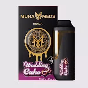 Wedding Cake All In One, Wedding Cake 1.68G, Wedding Cake Vape, Wedding Cake Disposable, Wedding Cake Cannabis, Muha Meds Wedding Cake, All In One Vape, 1.68G Cannabis Vape, THC Vape, Vanilla Cannabis Vape, Sweet Cannabis Vape, Dessert Cannabis Strain, Triangle Kush Animal Mints, Premium Cannabis Vape, Puff Cannabis Dispensary, Discreet Shipping