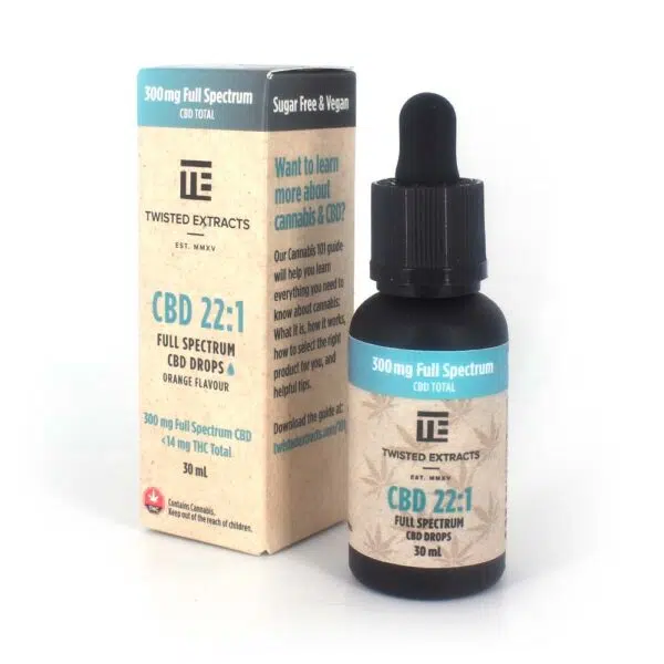 twistedextracts-cbdfs-300cbd14thc-1-600x600.jpg (1) Twisted Extracts – 22:1 Full Spectrum Cannabis Oil Drops