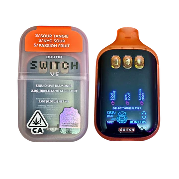Boutiq SWiTCH V5 Disposable delivers dual-chamber cannabis vaping, smooth terpene-rich vapor, customizable sessions, and fast, discreet worldwide shipping.