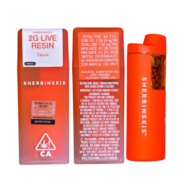 Sherbinski SF-Z 2G disposable, SF-Z live resin vape, high potency disposable vape, fruity cannabis vape, premium live resin pen, draw activated disposable vape, 2G live resin disposable, Cannabis Exotic Dispensary vape, CED disposable products, discreet cannabis shipping Sherbinski SF-Z 2G disposable, SF-Z live resin vape, high potency disposable vape, fruity cannabis vape, premium live resin pen, draw activated disposable vape, 2G live resin disposable, Cannabis Exotic Dispensary vape, CED disposable products, discreet cannabis shipping