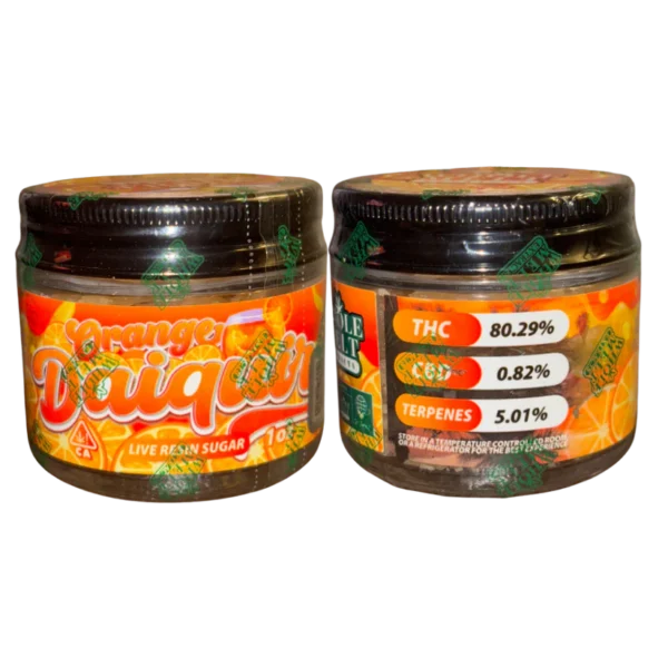 ORANGE DAQUIRI Whole Melts live resin sugar, Oasis Edition live resin, 1oz live resin sugar, Whole Melts concentrates, premium cannabis sugar, live resin extract, bulk cannabis concentrate, Cannabis Exotic Dispensary concentrates