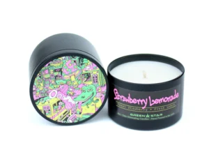 Strawberry Lemonade Candle, 6oz Soy Candle, Strawberry Lemonade Soy Candle, Odor Eliminating Soy Candle, Strawberry Scented Candle, Lemonade Scented Candle, Fruity Home Fragrance, Odor Control Candle, 6oz Odor Eliminating Candle, Discreet Cannabis Accessories