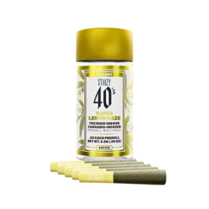 STIIIZY 40’s pre-rolls, Super Lemon Haze infused pre-rolls, STIIIZY infused joints, sativa infused pre-rolls, citrus cannabis pre-rolls, premium infused pre-rolls, Cannabis Exotic Dispensary pre-rolls, CED infused products, discreet cannabis shipping